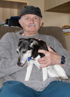 George Juchnowicz at home in Lumsden with his dog, Sam. Photo by Alina Suchanski.