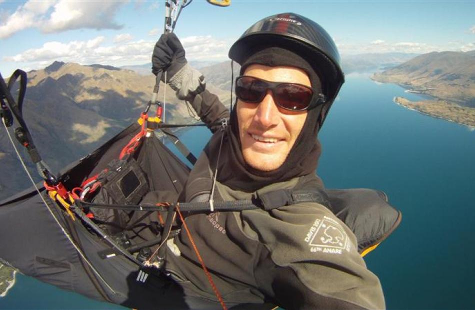 Glenorchy paraglider Nick Neynens. Photos supplied.
