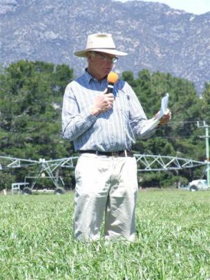 Gordon Lucas addresses the crowd.