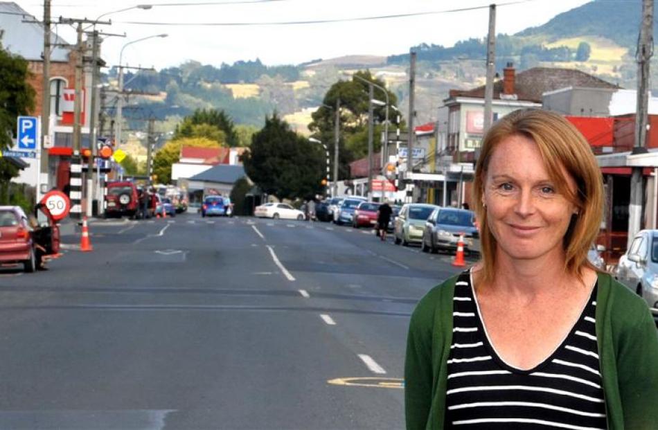 Greater Green Island  Community Network community worker Lynda Davidson  on Main South Rd in...