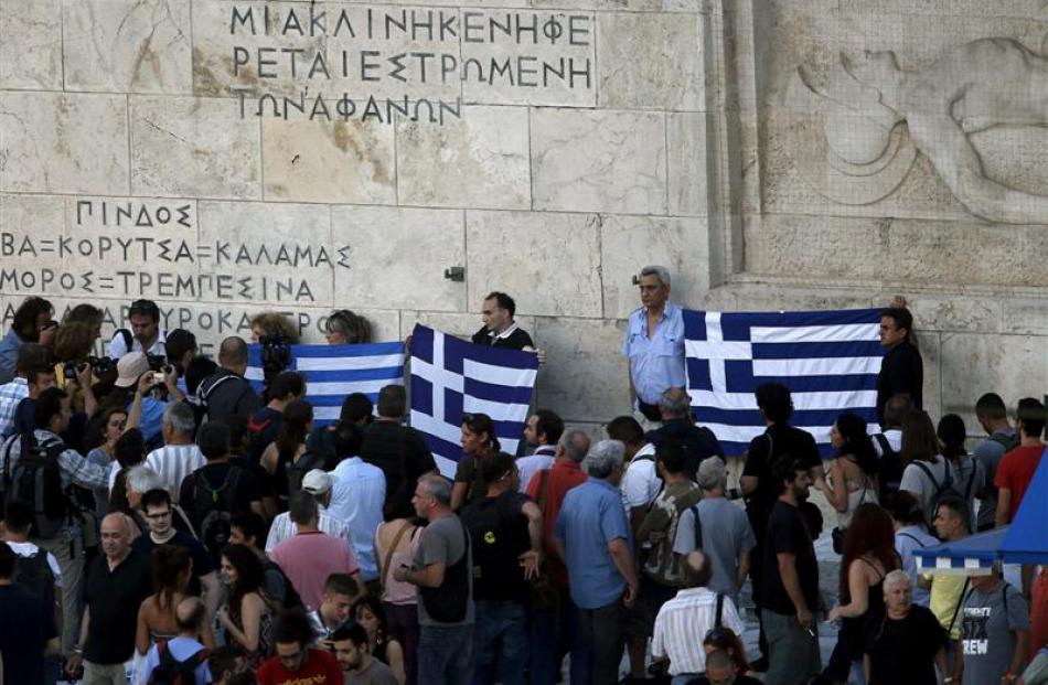 Greek protesters believe their country has sold its sovereignty. Photo by Reuters.