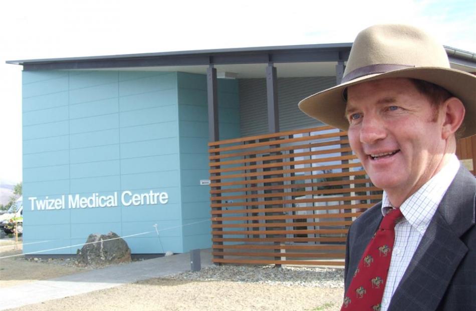 High Country Medical Trust chairman Simon Williamson at the opening of the Twizel Medical Centre...