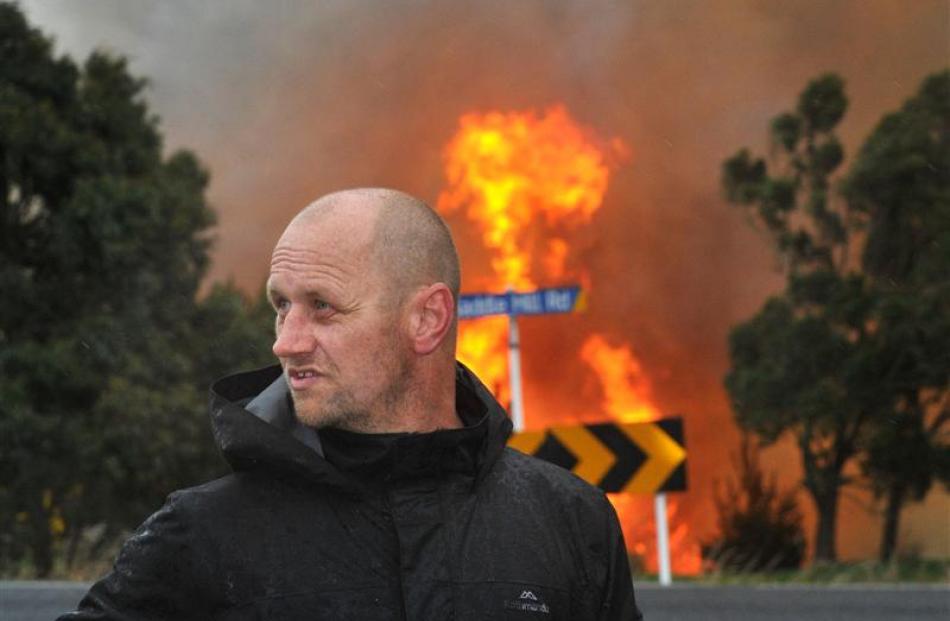 Homeowner Alan Stout, who opted to stay and protect his house. Photo Christine O'Connor
