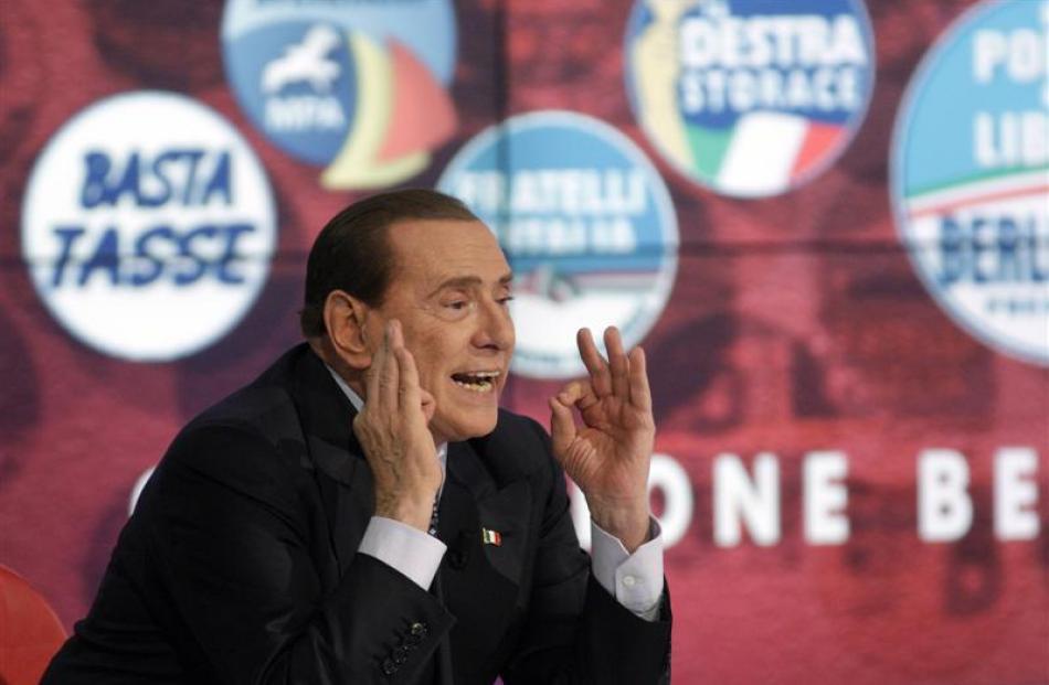 Italy's former Prime Minister Silvio Berlusconi.