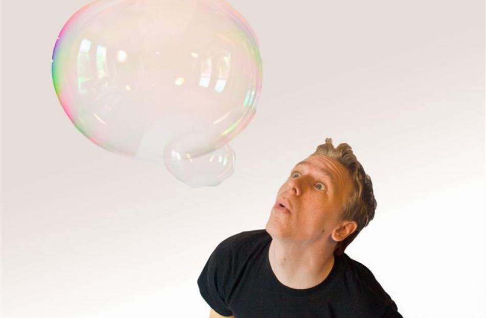James Piercy uses bubbles in some of his talks, to explore the science of the everyday.