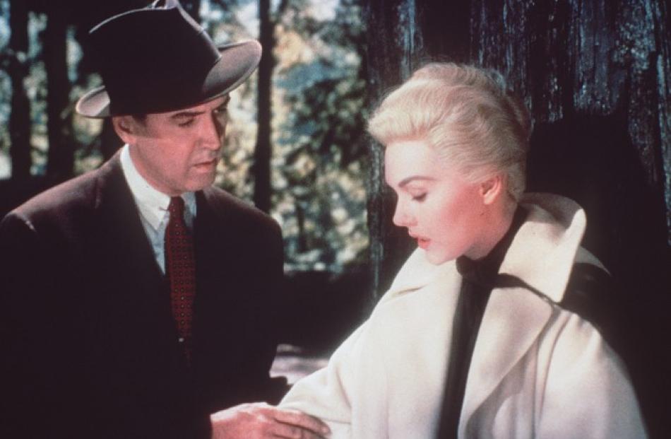 James Stewart and Kim Novak star in Alfred Hitchcock's 'Vertigo' named this week as the greatest...