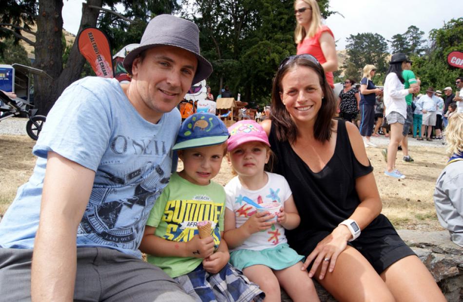 Jason, Finn (5), Zara (3), and Kerryn Bell, of Queenstown.