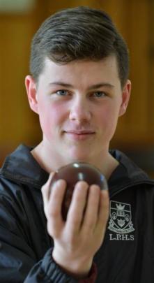 Jonty Horwell, of Logan Park High School, the New Zealand secondary schools indoor bowls champion...