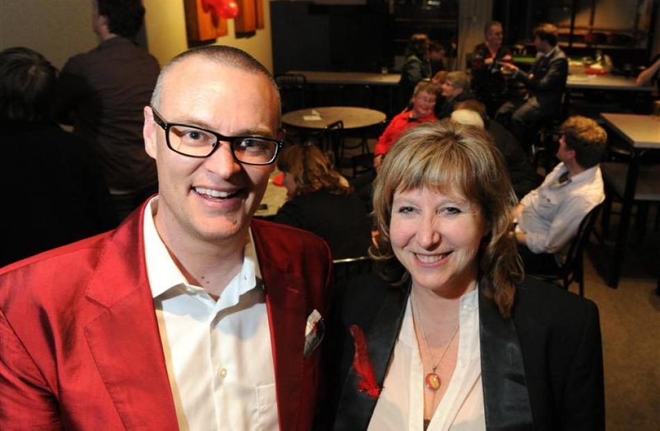 Labour Party MPs David Clark (Dunedin North) and Clare Curran (Dunedin South) at their party's...