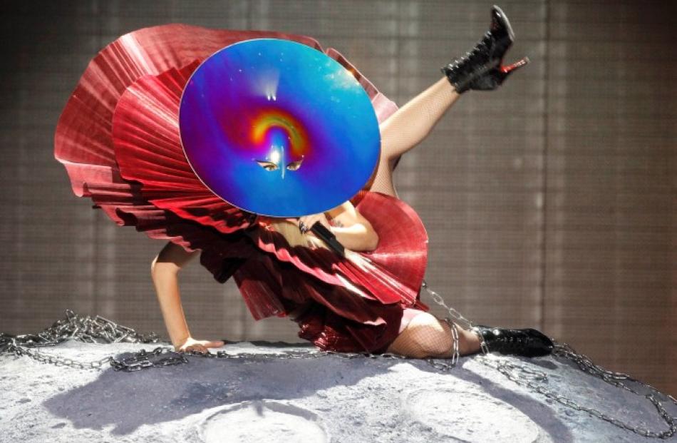 Lady Gaga performs at the MTV Europe Music Awards show in Belfast. Photo: REUTERS/Cathal McNaughton
