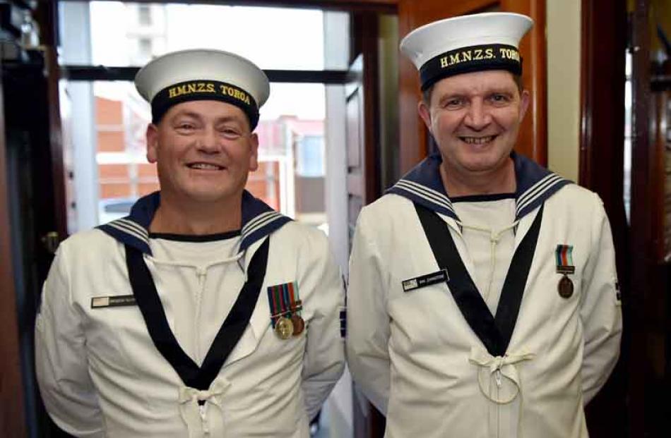 Leading seamen Brendon Tillyshort and Ian Johnstone.