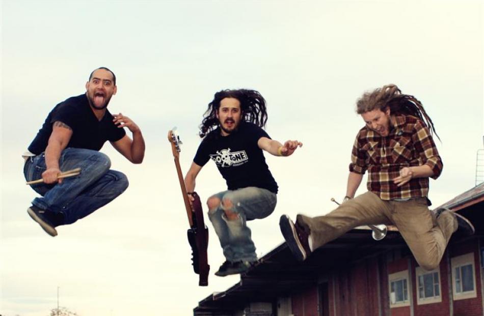 Left or Right (from left) Metua Marama, Steve Marshall and Callum Hampton perform tonight at...