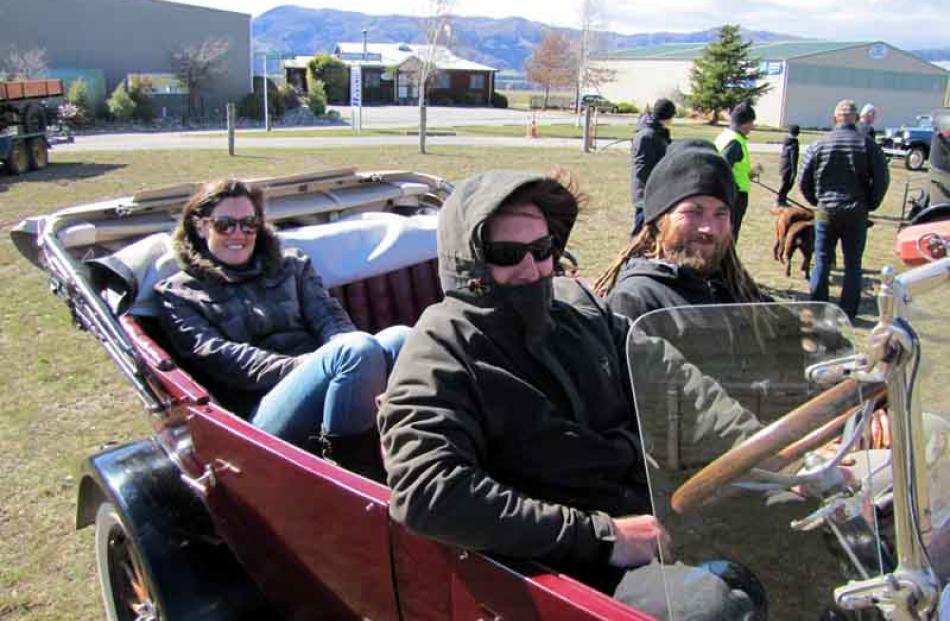 Lena Winstanley and James Farrell, both of Wanaka, and Daniel Taylor of Luggate.