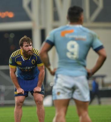 Liam Coltman (L) was probably Otago's best player in their match against Northland. Photo: Peter...