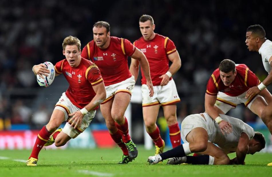 Liam Williams on the run for Wales. Photo: Reuters