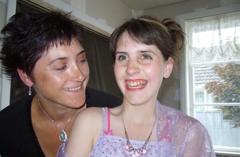 Ra Timms and JordynRose, all dressed up for a school dinner at about 12 or 13 years of age. Photo...
