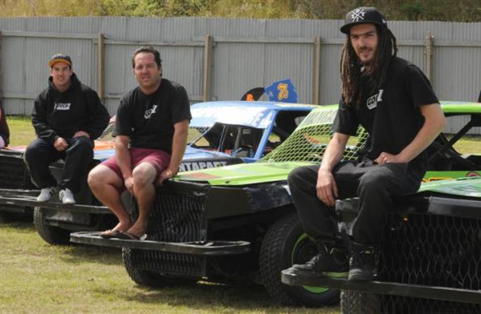 Lining up to compete at the New Zealand streetstock championships at Beachlands Speedway this...