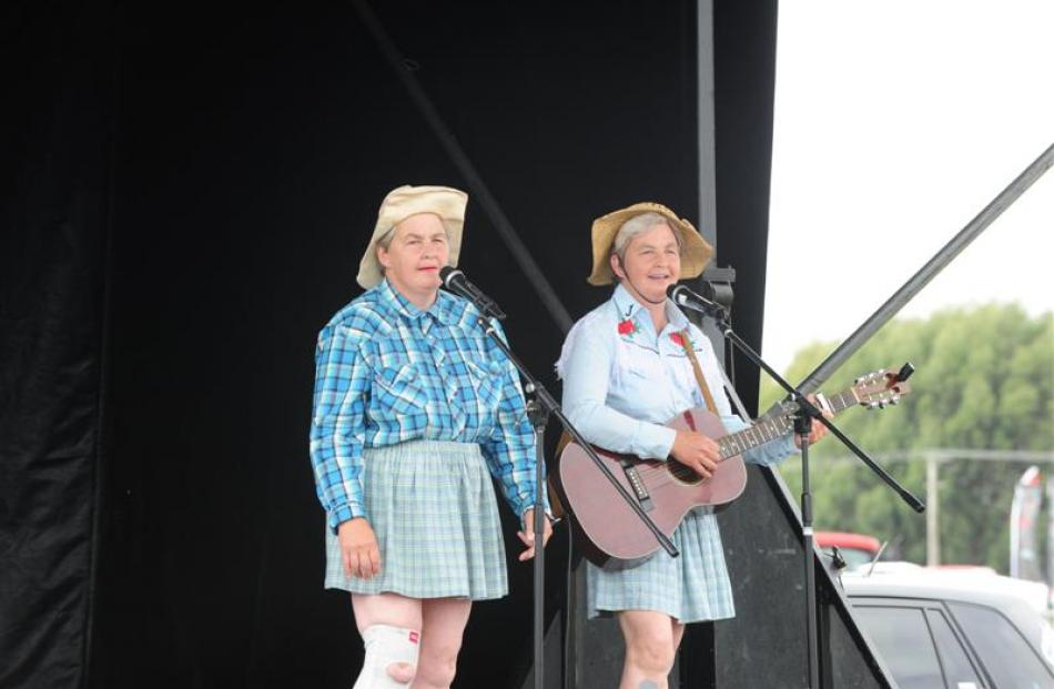 Lynda and Jools Topp in Mosgiel on Saturday. Photos by Craig Baxter.