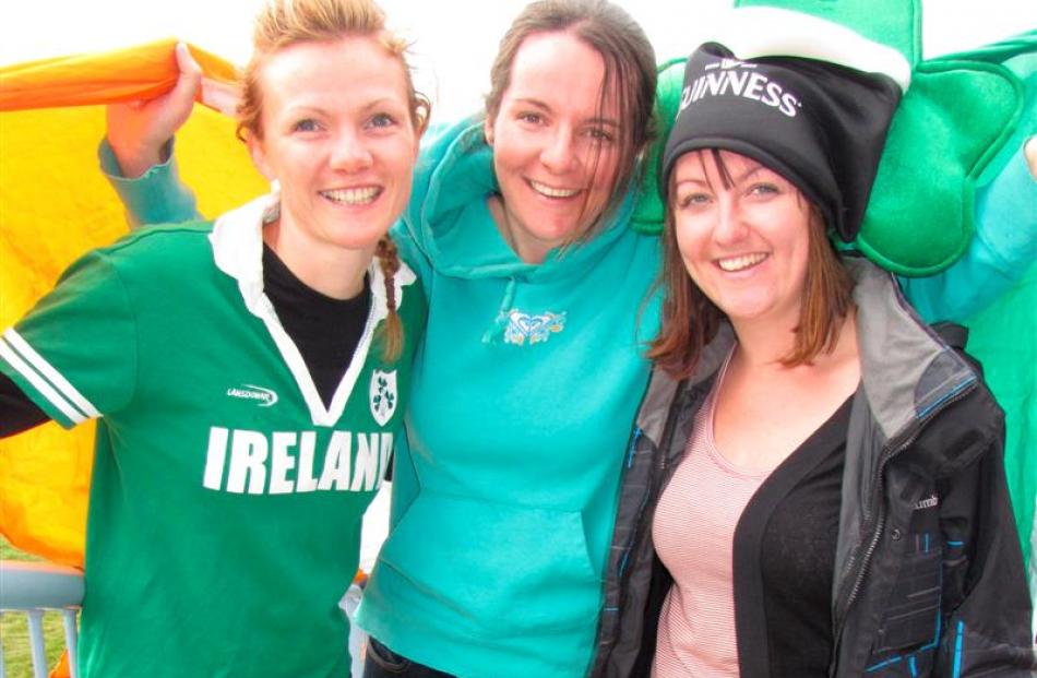 Mairead and Elish McNulty, with Lisa Lyons, all of Galway.