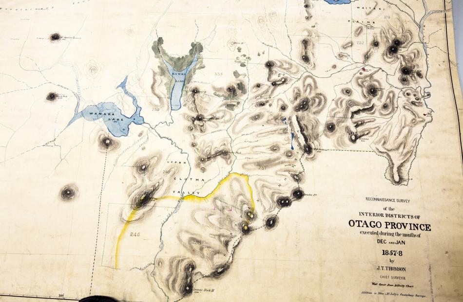 John Turnbull Thomson's "Map of reconnaissance Survey of the Interior Districts of Otago Province...