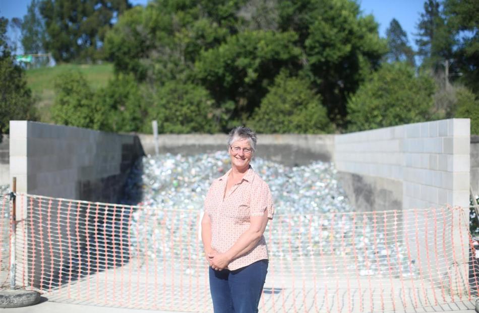 Marian Shore stands at the Waitaki Resource Recovery Park. Photos by Rebecca Ryan.