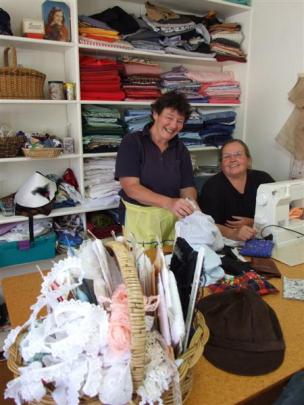 Marilyn Swinbourn (left) of Naseby, and Dot Davidson of Ranfurly have set up a business making...