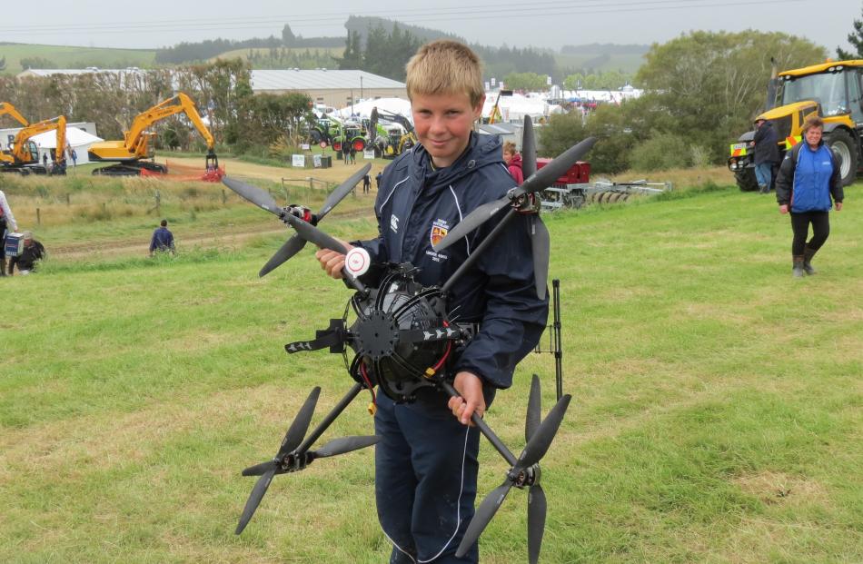 Mark Gardyne (13), of Otama, is to demonstrate his drone at a conference in Australia in June....