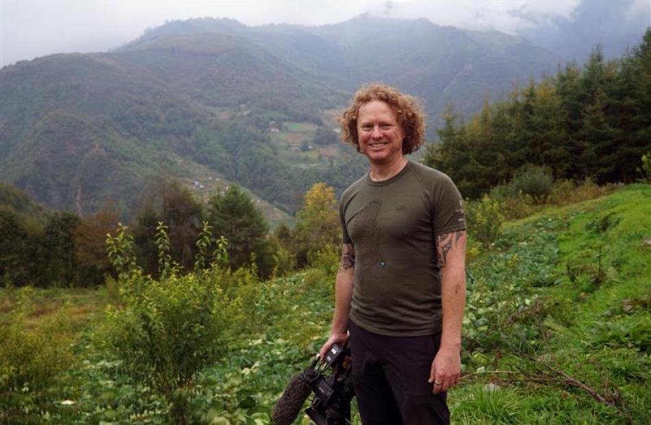 Mark Orton  high in the hills in Sichuan province, China, filming pandas for NHNZ. Photos supplied.