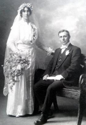 Mary Elizabeth Leslie and Albert Russell Inder, who were  married on December 29, 1915. Photo...