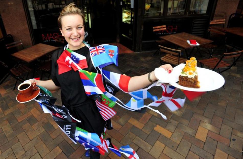 Mash Cafe owner Erin van Duyl is prepared for an influx of customers for Rugby World Cup 2011 in...