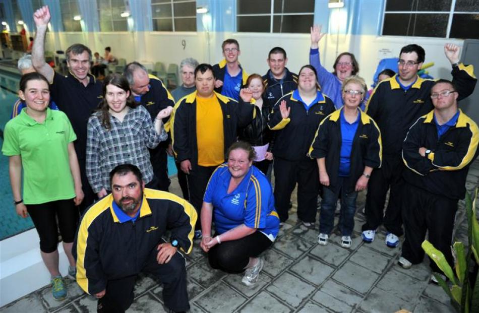 Members of the Otago Special Olympics swimming team. Photo by Gregor Richardson.