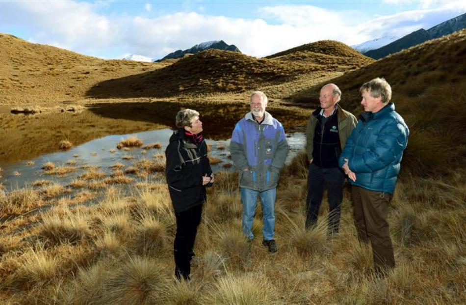 Members of the QEII trust (from left) Sue Yerex, Rob Campbell, James Hunter and Rob Wardle visit...