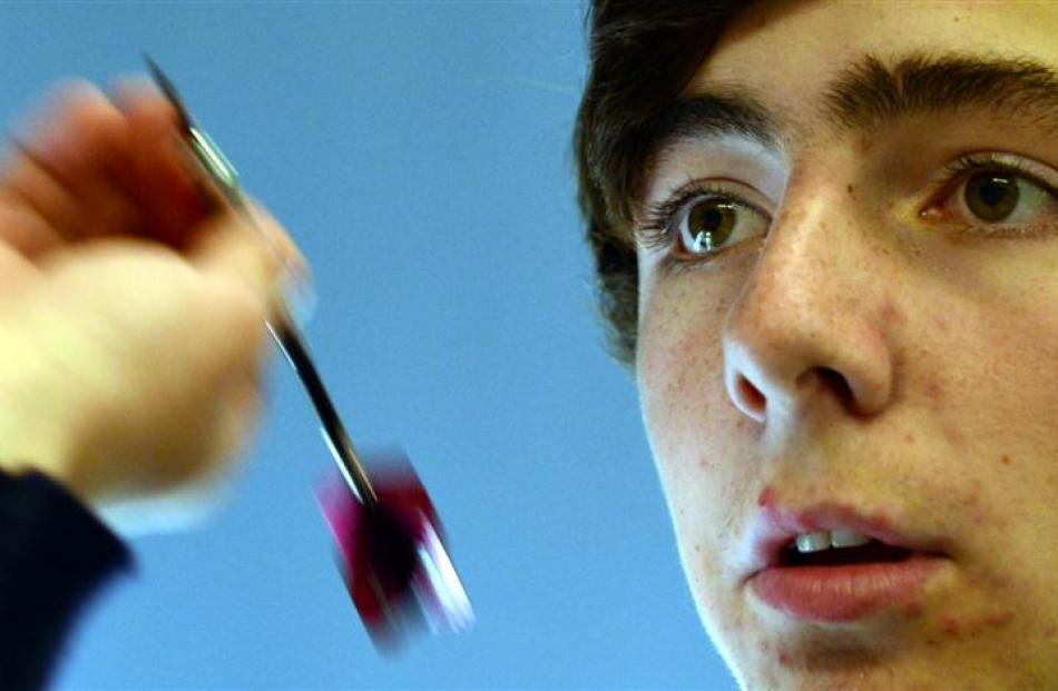 Mitchell Hurring (15), of King's High School,  eyes up another high score at the inaugural...