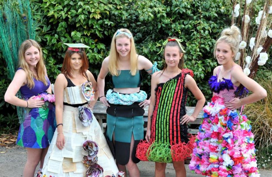 Modelling wearable arts costumes for the Recycled Runway and Fantasy Catwalks exhibition at...