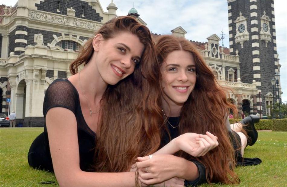 Models Nellie (left) and Elza Jenkins are in Dunedin for Christmas, but plan to head back to...