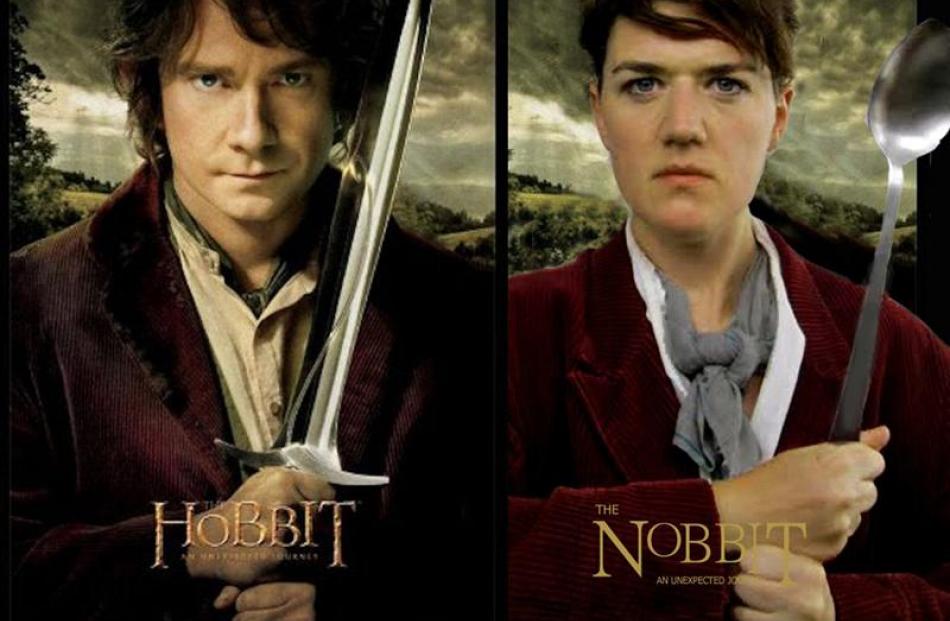 Ms Frizzell's impersonations of Bilbo Baggins from The Hobbit. Artwork by Nell Frizzell.