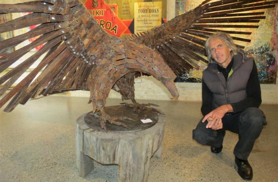 Multifaceted designer and sculptor Dan Kelly, of Glenorchy, presents The Haast Eagle (2014), his...