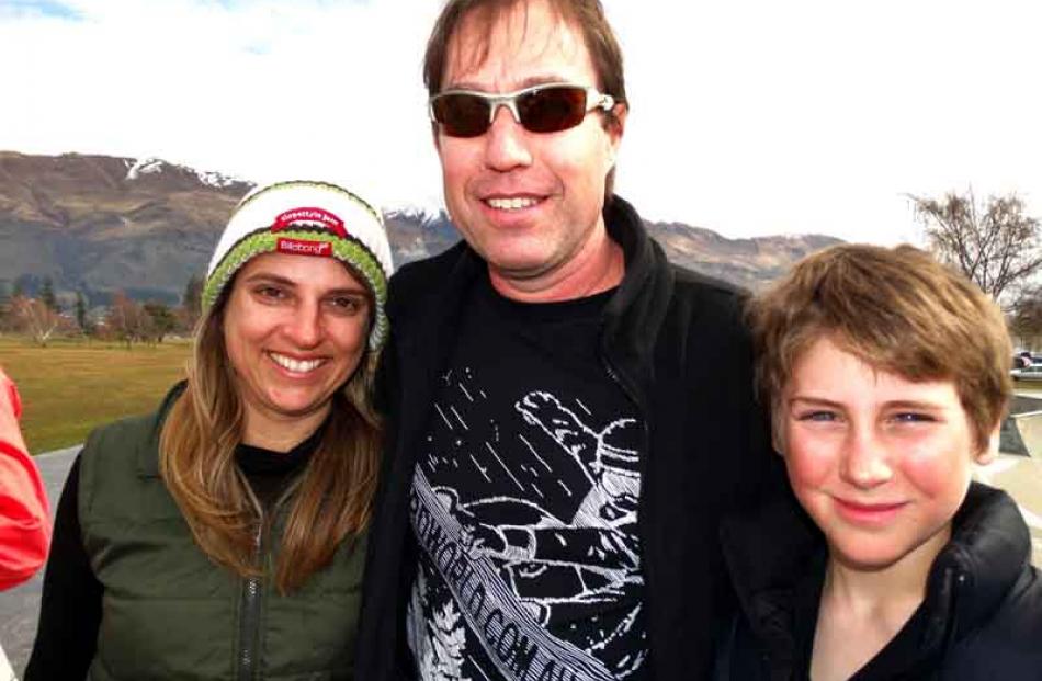 Naomi, Brad and Ethan (13) Carleton, of Wanaka.