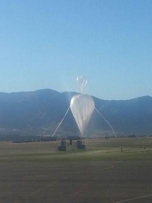 Nasa's super balloon being inflated. Photo supplied.