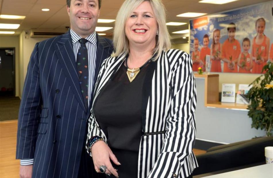 New chief executive Tania Dickie with chairman Bevan Killick. Photo by Gerard O'Brien.