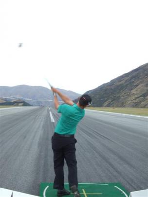 New Zealand golf pro Phil Tataurangi at Queenstown airport on Tuesday night, competing in the...