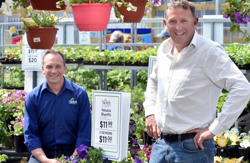 Nichol's general manager Rhys Gibbs (left) and managing director Allan Dippie at the Dunedin...