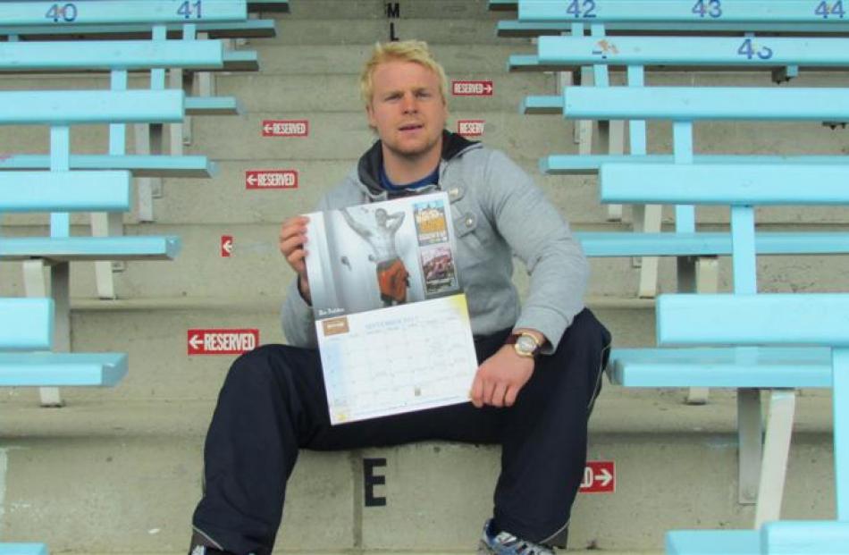 North Otago first five-eighth Ben Patston displays the controversial publication at Centennial...