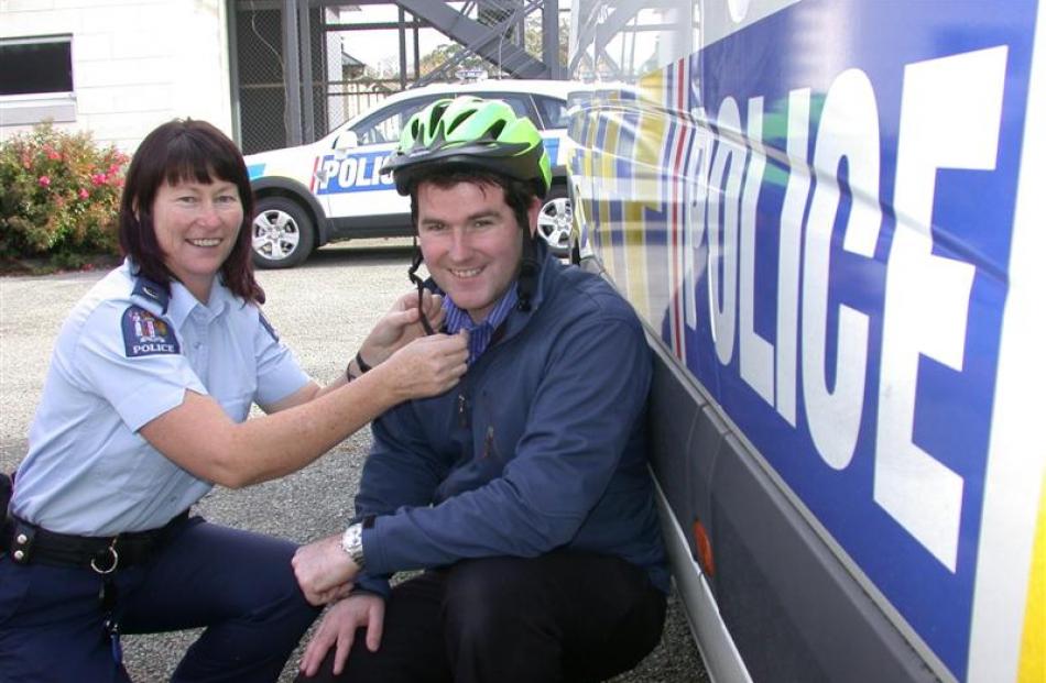 North Otago police youth education officer, Senior Constable Carrie Hamilton, and Waitaki Road...