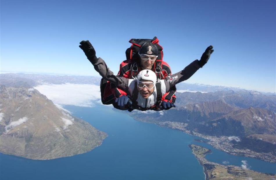 NZone Skydive head skydiver and operations manager Sasa Jojic, of Queenstown, completed his 21...