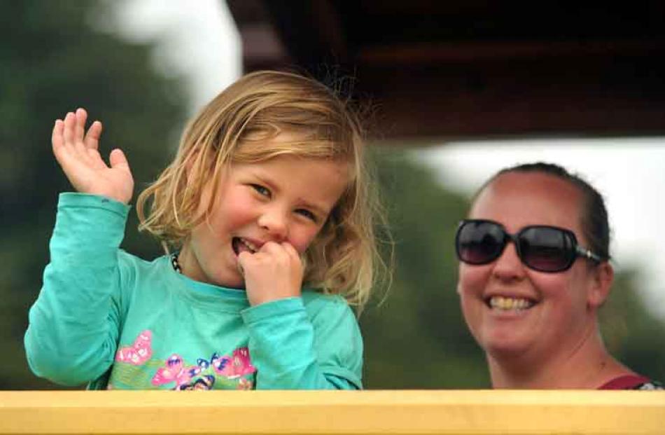 Olivia (3) and Debbie Ritchie, of Invercargill.