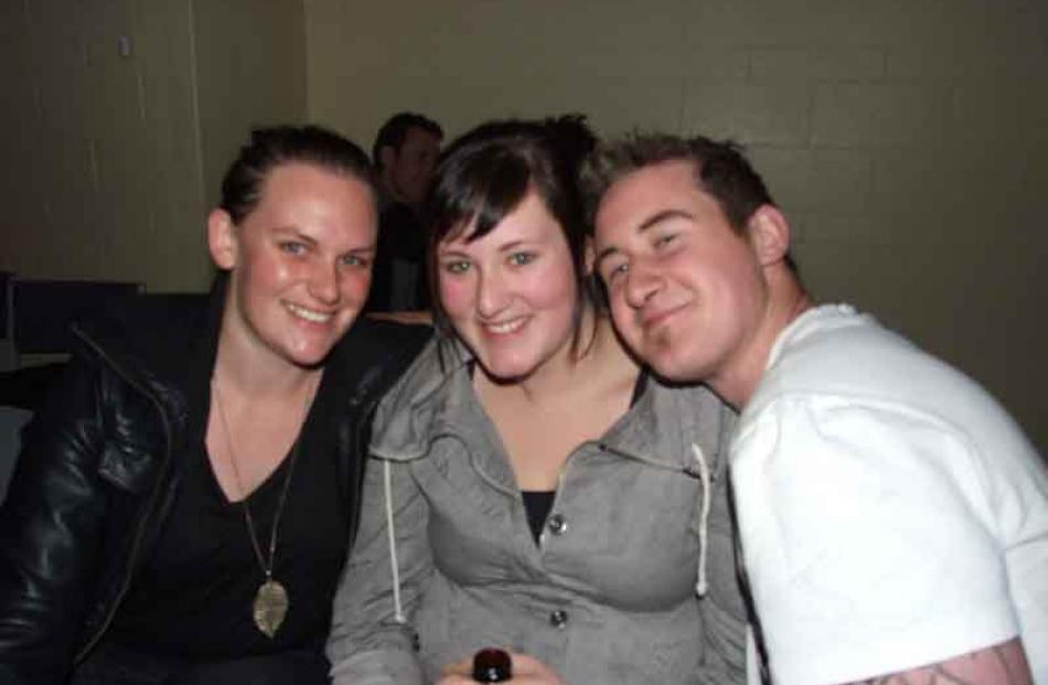 Olivia and Emma McArthur, of Balclutha, and Ben Ballantyne, of Owaka.