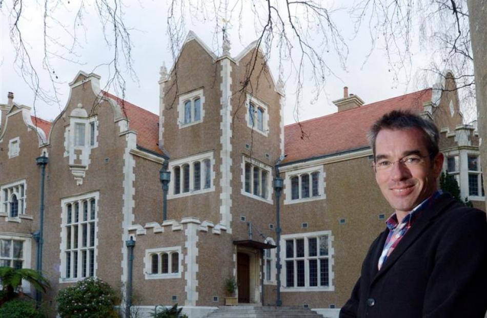 Olveston manager Jeremy Smith outside the historic Dunedin house. Photos by Gerard O'Brien.