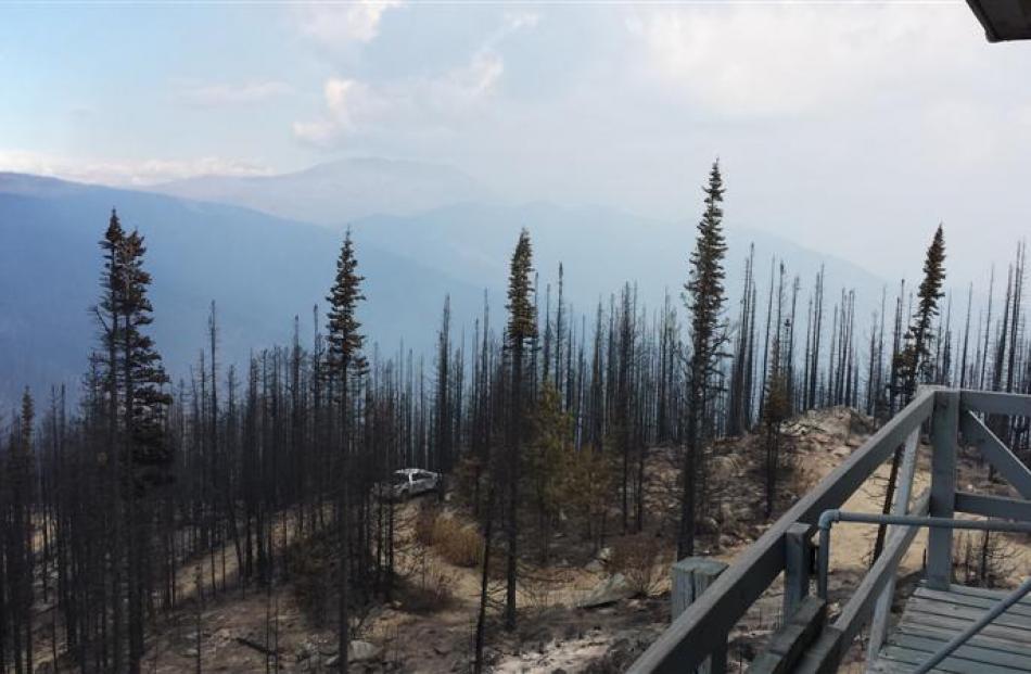 One of the scenes of devastation at Okanogan, Washington State.