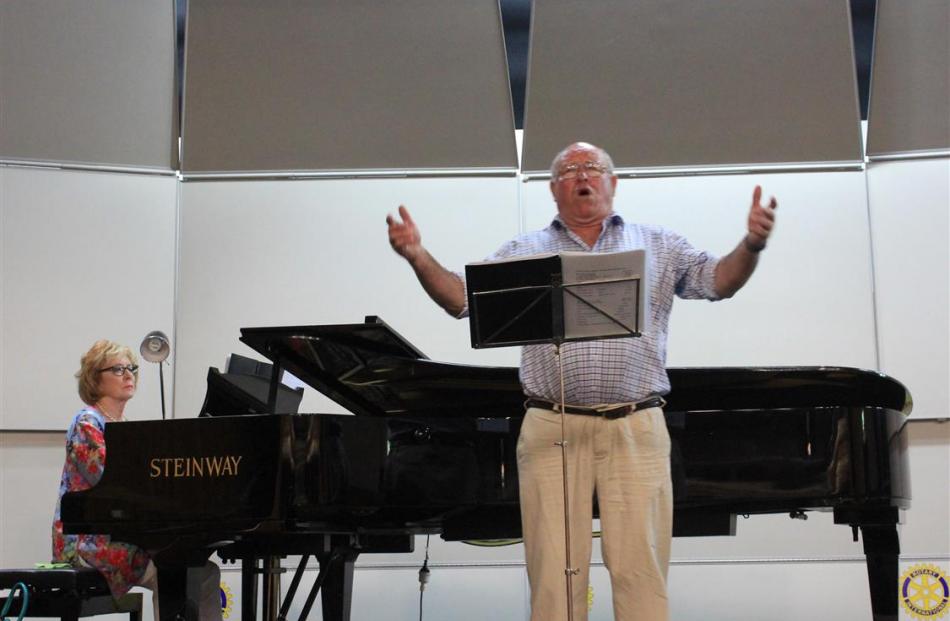 Opera singer David McAtamney, of Ranfurly, and pianist Judy Faris, of Alexandra, rehearse at the...